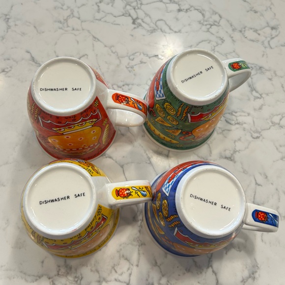 Vintage lot of 4 Soup Mug Cups - Picture 3 of 9